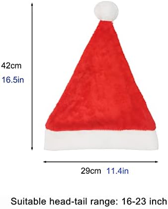 Pangmao 4pack Santa Party Hat Christmas Hat Christmas Chapéu de veludo de Natal