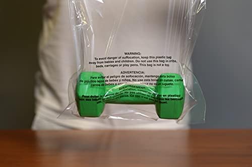 Papapack 6x9 Sacos poli transparentes com saco de alerta de alerta de asfixia para roupas de embalagem, camisas e mais 0,9 mil polietileno