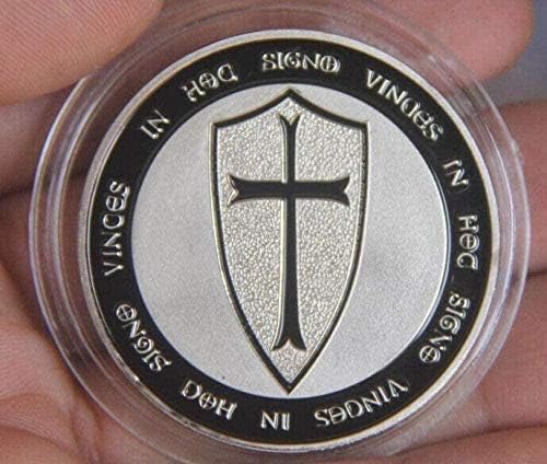 Black Silver Plated Horse Sword KnightCommemoration Coin Bistge Collectibles Art Friends Gifts para Cópia Coleção Presentes