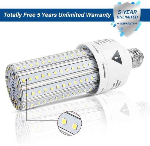 Lâmpada de milho LED de LED de LED de 500w 500W Super brilhante 7500 lúmen 5000k Daylight White E26/E27 Base Média para