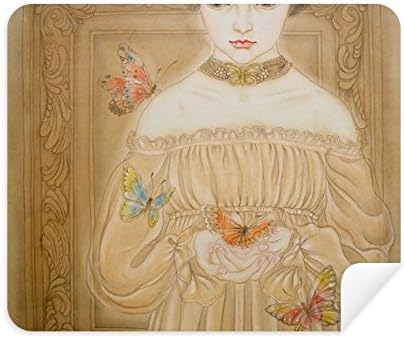 Vestido de borboleta beleza de pintura chinesa limpeza de pano limpador 2pcs camurça tecido