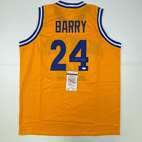 Autografado/assinado Rick Barry Golden State Jersey Amarelo JSA CoA