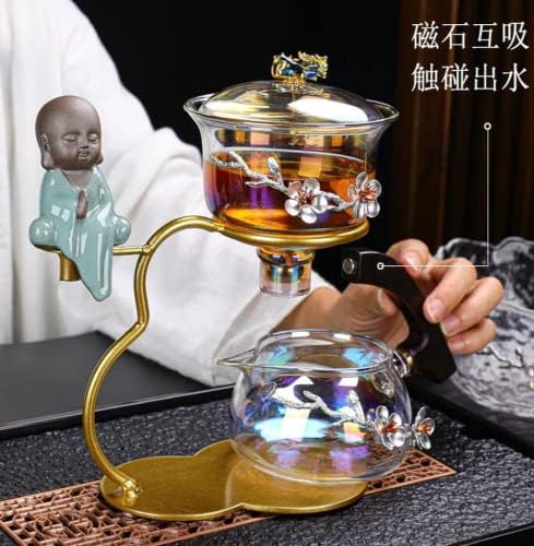 Xialon Glass Automatic Tea Conjunto doméstico Lazy Magnetic Kung Fu Cerimônia de chá Conjunto de chá