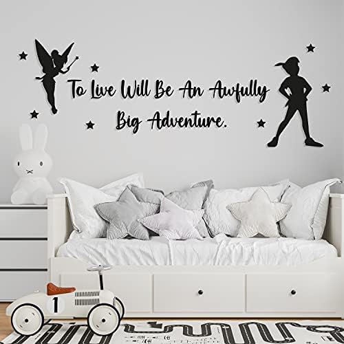 Para viver será uma aventura muito grande - Tinker Peter Pan - menino da sala unissex - adesivo de decalque da parede mural
