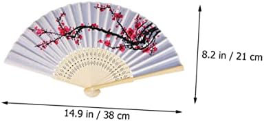 ABAODAM 6PCS Cherry Blossom Umbrella desbrote os fãs de mão de fã para mulheres convidadas