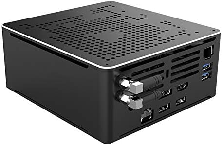Partaker Computador de jogo poderoso, Intel Xeon E-2276M, PC para desktop 6 núcleos 12 threads, Mini PC Windows 10 Pro, 2xnics,