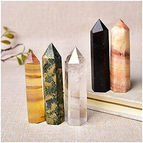 Ertiujg husong319 24 coloris stones naturais Torre de cristal Tower Amethyst Rose quartzo cura energia energia minério
