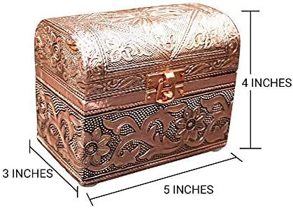 Caixa de caixa de jóias vintage | 9 estilos | Bronze ou prata metal metálico revestimento com designs de sotaque floral | Perfeito