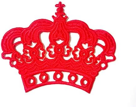 TH Princesa Red Crown Cartoon Applique Bordado costurar em ferro em remendo para mochilas Jeans Jeans Jackets Roupas