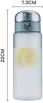 Copos de água de vidros highball amabeasb, copo fosco transparente portátil à prova de vazamentos de plástico com corda portátil para viagens ao ar livre-650ml