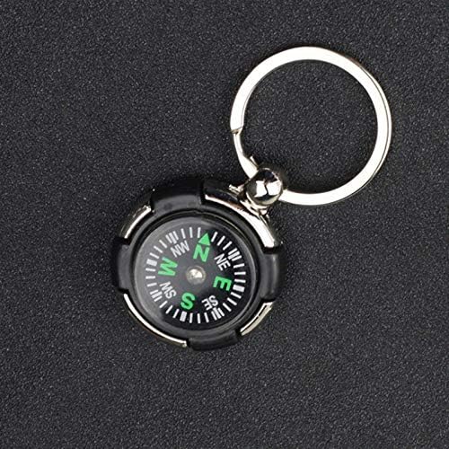 WJCCY Super Mini Portable Travel Compass Keychain ， Bússola à prova d'água ， Pingente de mochila de viagem ， Ferramentas essenciais