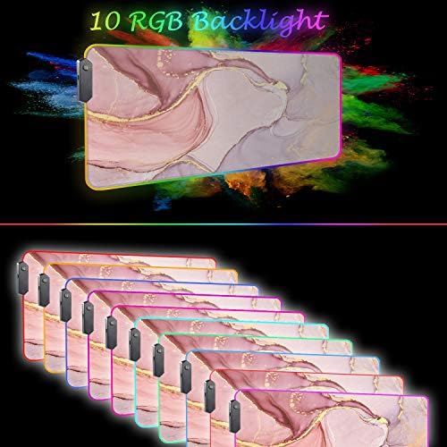 RGB PRODO DE MOUSE DE GAMES RGB, WKOOFF LED LED SOFT NÃO LIMPO BASE BASE DE RORBO