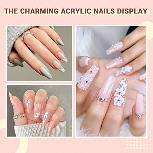 Saviland 9pcs Kolinsky Acrylic unhas pincel - pincéis de pó de acrílico para unhas de acrílico, tamanho 8/10/12/14/16/18 pincéis de unhas de acrílico para aplicação de acrílico