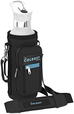 Transportadora mais fria, suporte, manga - se encaixa na garrafa de água de aço inoxidável isolada, alça de ombro ajustável, tampa da bolsa da bolsa do suporte da bolsa