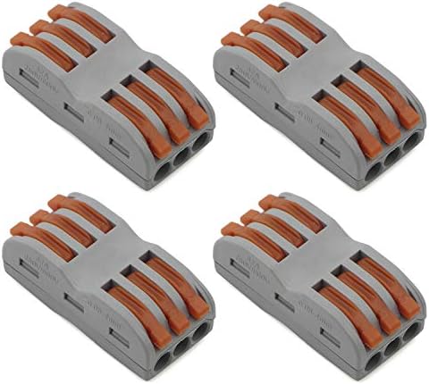 Kesell 30pcs de alavanca de alavanca de conector de fio de fio compacto Bloco de terminal do conector rápido do conector SPL-2