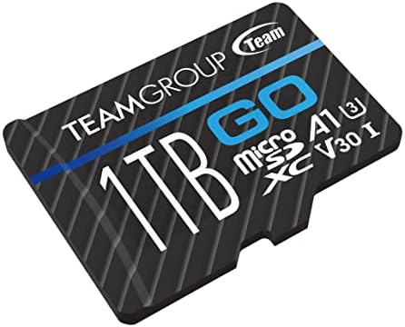 TeamGroup Go Card 1TB Micro SDXC UHS-I U3 V30 4K, R/W até 100/90 MB/S PARA GOPRO E Ação Câmeras de alta velocidade Cartão de memória