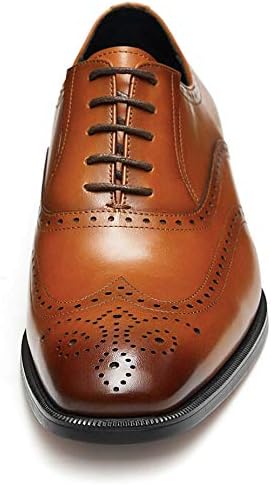 Frasoicus Men's Dress Shoes com couro genuíno na banda de brogue clássica Oxford Formal Shoes for Men