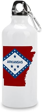 Arkansas State Flag Sports Water Bottle Bottle Reutilable Alumin Travel Caneca isolada para ao ar livre