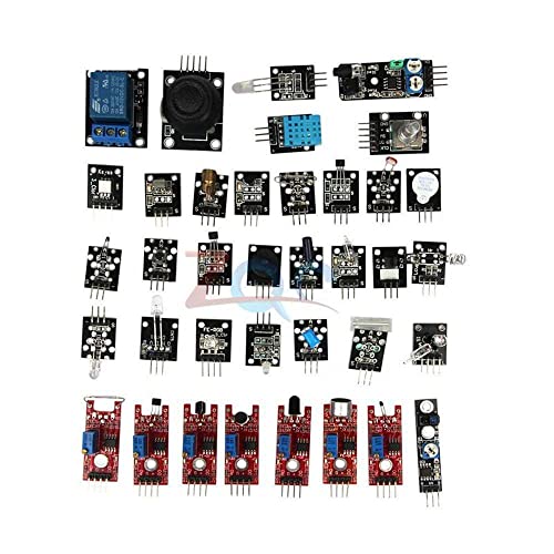 Kit de sensor 37 em 1 módulo de kit de sensor para Arduino Raspberry Pi/Joystick/Photosensitive/Som Detecção/Evitação de Obstáculos/Caminhante