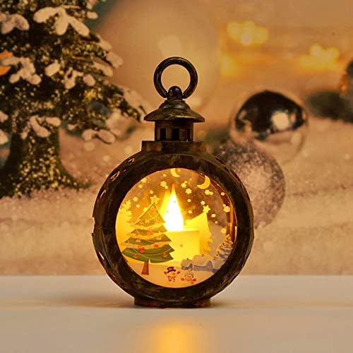 Decorações de Natal lideradas Small Round Light Light Hand Hand Hand Hand Display Pingente Gnomos Decorações de jardim Girl Girl