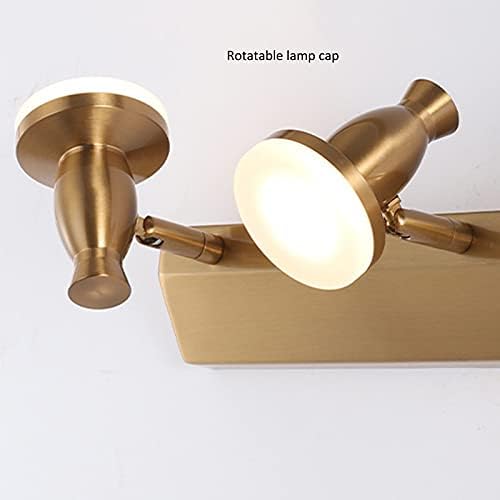 Lâmpadas de espelho de banho Ataay, luzes dianteiras espelhadas simples, Creative Golden 4 Heads Hardware Hardware Acrílico Lâmpada de Lâmpada