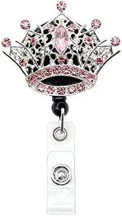 Crystal Rhinestone Crown Id Id Id Batch Card Robre para enfermeira