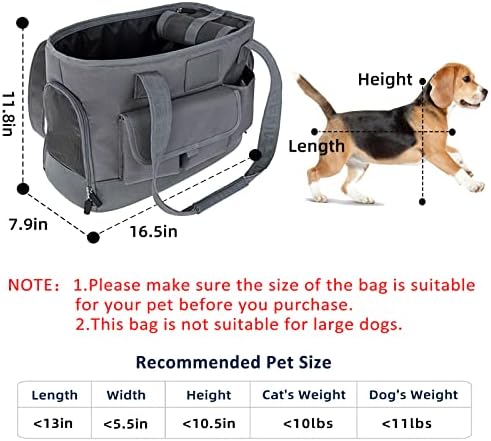 Transportador de animais de estimação para cães para cães para cães pequenos, bolsa de estimação à prova d'água ventilada, bolsa