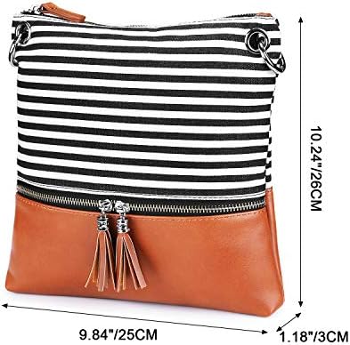 Newshows Women Women Meio Médio Médio PU PU Couro Crossbody com borla