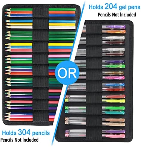 YouShares Big Capacate Colored Lápis Caixa - 300 slots Organizador de capa grande com multicamadas para Prismacolor Lápis e caneta em gel