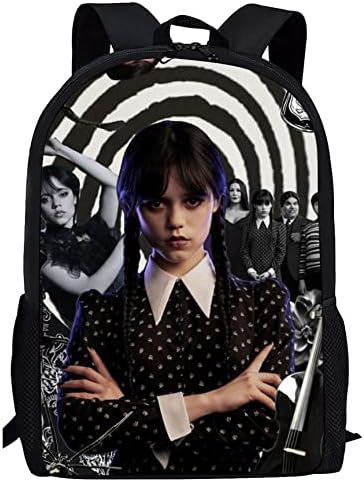 Paroiluse quarta -feira Addams Backpack Nevermore Schoolbag Bookbags Casual Daypack Laptop Mackpacks para meninas meninas