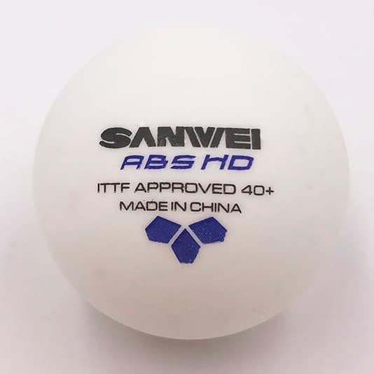 Bolas de tênis de mesa de 3 estrelas do Sanwei ABS HD, pacote de 3 bolas, branco, ITTF aprovado pela competição premium pingue -pongue