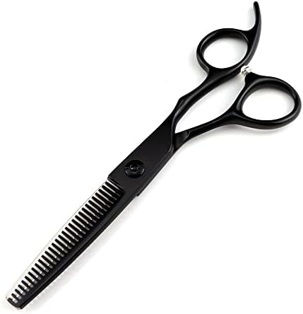 Tesouras de corte de cabelo, 6 polegadas Profissional Japão 440c Aço tesoura preta tesoura de cabelo preto Ferramentas de barbeiro
