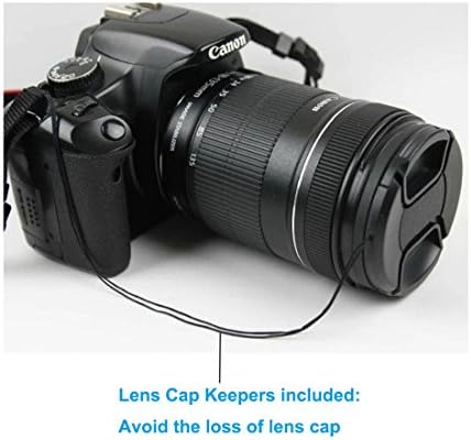 Tampa de lente snap-on, tampa de lente de beliscão central LXH 2 e suporte de guardião da lente de 2 lentes para Canon, Nikon, Sony