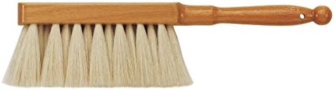 Série de design gráfico da Vinci 2485 - escova de pó - cabelos de cabra branca macia com alça de madeira lacada