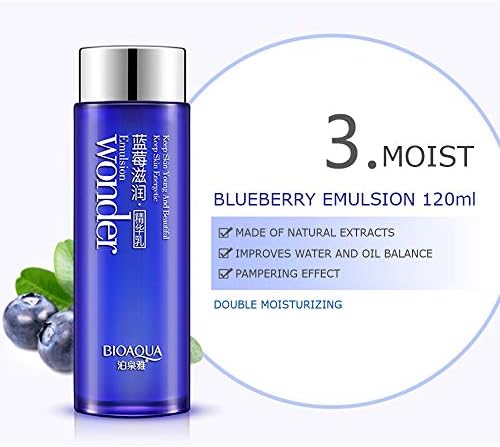BIOAQUA Blueberry Wonder Care Skin Cuidado de Presente Limpador Toner Essência Essência SERUO BB CREM 5PCS Conjunto 100g +120ml +120ml +50g +40g