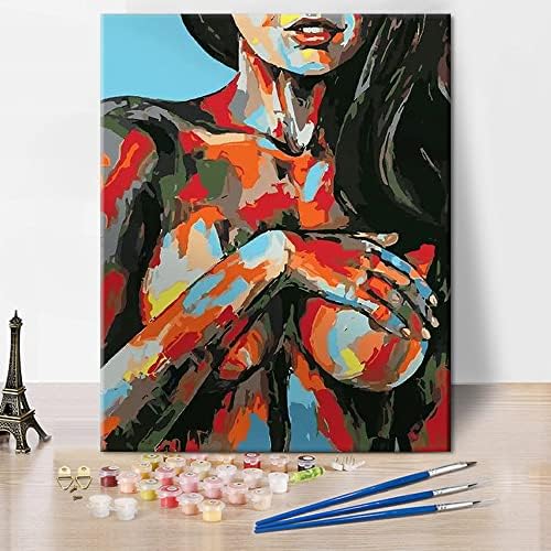 TUMOVO Sexy Woman Diy Paint by números para adultos kit de pintura colorida para adultos kit de pintura acrílica Conjunto de tinta