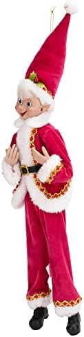 RAZ Importa 2022 Colete o Natal de 16 Pink Posable Elf