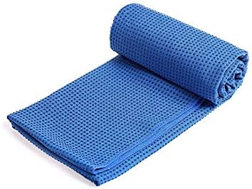 Toalhas de ioga honeystore para ioga quente toalha de tapete de ioga sem deslizamento com pontos de aderência azul