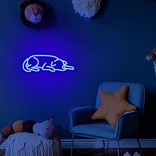 Linda cão sinais de néon para decoração de parede bule cão led neon lumin luminoso sinal de animal decorativo luminosos