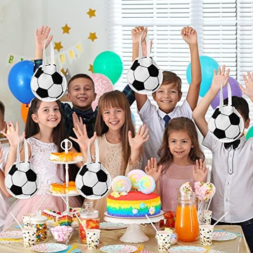 12 peças Party Sports Favor Bolsa Bola Temática Goodie Sacos de Candy Saccer Lanches Bolsa Bolsa de Futebol Bolsas de Presente Não Entrelações Para Crianças Adultos Esportes Partidos