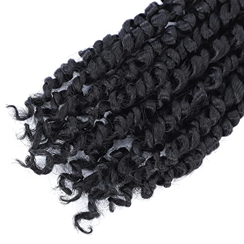 Cabelo de crochê de paixão de paixão pré -torcido 14 polegadas 2 pacotes feitos à mão, cabelo de crochê pré -loop para mulher negra