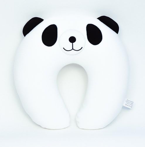 Focus-M Micro contas Viajar travesseiro de pescoço, tamanho adulto, macio, animal, panda fofo