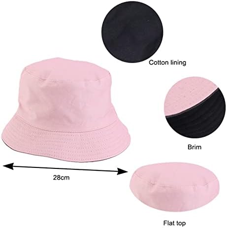 Unissex Double Side desgaste o chapéu de balde reversível da moda Tarra de algodão Casa Sun Fishing Fashion Cap Bucket