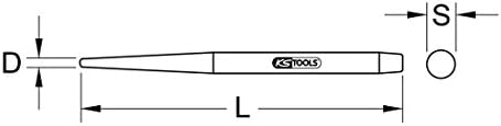 KS Tools 129.2188 Pino de esgoto de montagem, 14 mm, tamanho, claro
