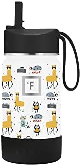 Flash ° Flask Kids Water Bottle Spring Pacote com bota de silicone, Presente para crianças da primavera, isolada, fofa, durável, divertida - festa 14oz