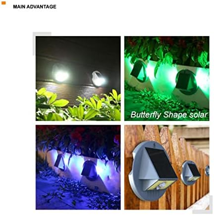 VYTOGEY 2 PACK PA PA PIR Sensor de movimento Solar Solar Outdoor Cerca à prova d'água Luzes leves Llights Powerd Lights