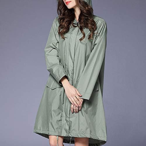 Ndvyxx Casual Holiday Open Jacket for Ladies Sleeve Long With Cockets Comfort Rain Cap capa Solid com capuz