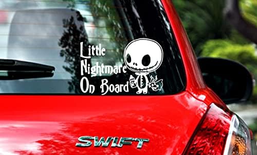 Astuto Grace Little Nightmare a bordo Jack Skellington Decalque de vinil Baby Jack Skellington, Baby Jack e Zero, Baby Jack Decal, decalque de vinil 7,5 polegadas AG-913