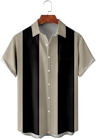 Wabtum mass camisas de verão, camisa de praia casual havaiana masculina Button Down Down Beach Camisetas vintage camisas de boliche
