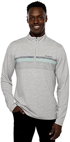 Travisathew masculino Twist of Lime Quarter Zip, Heather Light Grey